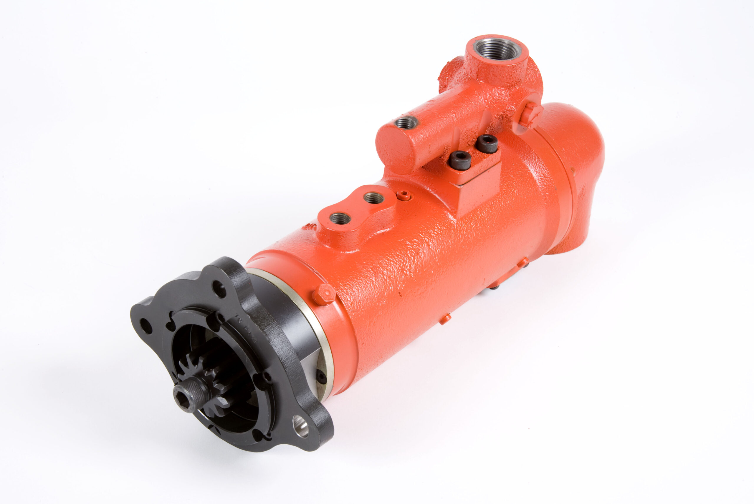 Powerstart Jetstream 4 pre-engaged air turbine starter shown in orange side profile